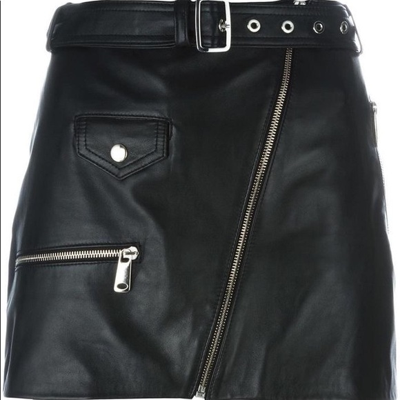 NWT 7 FOR ALL MANKIND FAUX Leather skirt - Picture 3 of 8